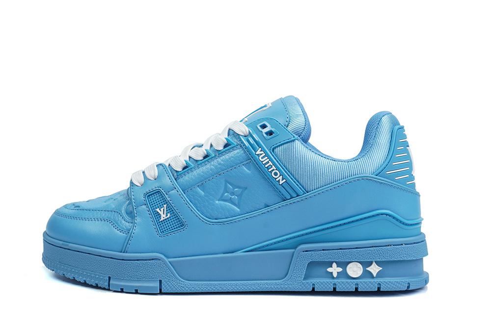 PK god Louis Vuitton LV Trainer ALL BLUE retail materials ready to ship